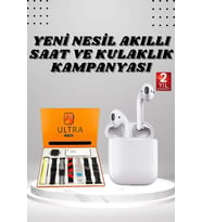 7 Kordonlu Akıllı Saat 2.Nesil Kulaklık Yüksek Ses Kaliteli Uzun Pil Ömrü
