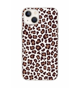 Iphone 14 Uyumlu Leopar Desenli Şeffaf Telefon Kılıfı