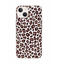 Iphone 14 Uyumlu Leopar Desenli Şeffaf Telefon Kılıfı