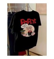 Baskılı Oversize Bisiklet Yaka T-shirt - Siyah