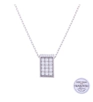 925 Ayar Gümüş Swarovski Taşlı Kolye