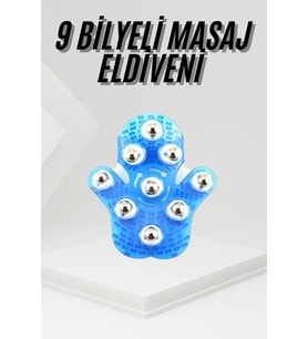 9 Bilyeli Masaj Eldiveni Tüm Vücut Masajına Uygun Kafa Masaj Aleti