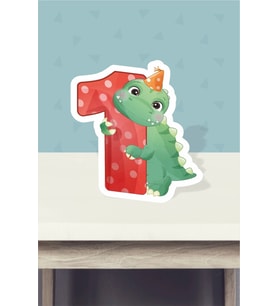 Baby Dinozor Temalı Ayaklı Rakam Panosu - 1 Yaş (40 cm)