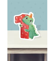 Baby Dinozor Temalı Ayaklı Rakam Panosu - 1 Yaş (40 cm)