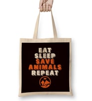 Eat Sleep Save Animals Dog Pet Animal Care Veterinarian Pets Bez Çanta Uzun Saplı