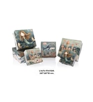 GIPTA OCEAN KARE HEDİYE KUTUSU BX2796 E NO:04 160x160x90 mm - TEKLİ (Çok Renkli)