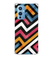 PrintiFy OnePlus 9 Uyumlu Köşe Korumalı Labirent Grafiti Tasarımlı Şeffaf Silikon Kılıf
