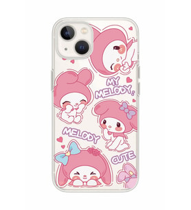 Iphone 14 Plus Uyumlu Melody Kuromi Desenli Şeffaf Telefon Kılıfı