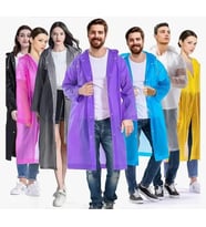 Kadın Erkek Yağmurluk Kapüşonlu Çıtçıtlı Eva Raincoat