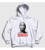 Presmono Unisex Beyaz Gun Tupac Shakur Kapüşonlu Sweatshirt 45853tt