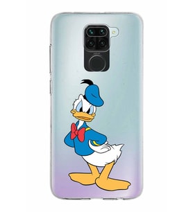 Xiaomi Redmi Note 9 Uyumlu Kapak Donald Duck Tasarımlı Şeffaf Silikon Kılıf