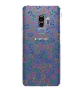 Samsung Galaxy S9 Plus  Kamera Korumalı Kapak Hello Kitty Tasarımlı  Şeffaf Kılıf