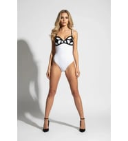 Mulvxbrf Brf02 Siyah Göğüs Harness Deri Detaylı Kafes Bralet - Brf1155 (Mulvix)