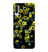 Samsung Galaxy A50s Uyumlu Kapak Semboller Tasarımlı Şeffaf Silikon Kılıf