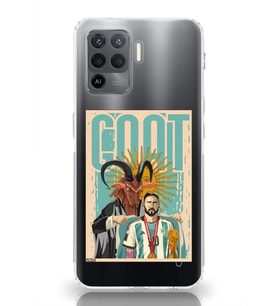 Oppo Reno 5 Lite Uyumlu Lionel Messi Desenli Şeffaf Telefon Kılıfı