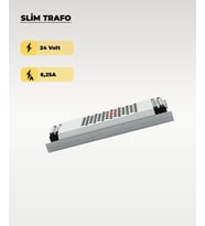 24V 6.25A - 150W Ultra Slim Trafo (Gri)
