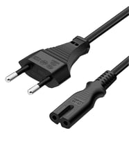 Lexroo 1M Güç Kablosu, Euro Güç Kablosu Fiş Şekil 8 Güç Kablosu Samsung Philips LG Sony TV, PS4, PS5