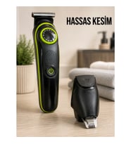 Mey İthalat® Erkek Bakım Seti 5'i 1 Arada 0-10 mm Ayarlanabilir Çok Fonksiyonlu Tıraş Makinesi