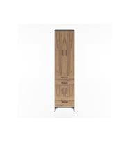 Hyperion Dolap 5 Raflı 3 Çekmeceli 4 Kapaklı 60x44x243 Antrasit-Çam