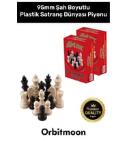 Premium Seri Şah Boyu 95mm Eksik Takımı Tamamlama Uyumlu Orta Plastik Satranç Dünyası Piyonu