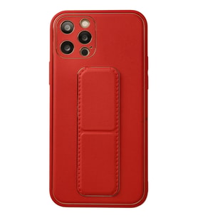 Durukar® iPhone 12 Pro Kılıf Coco Deri Standlı Kapak - Kırmızı