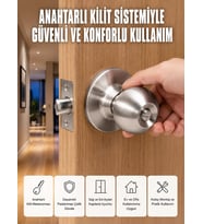 Estetik Güvenli Topuzlu Kapı Kilidi