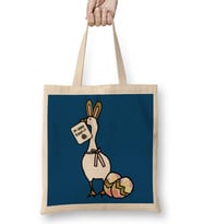 Happy Easter Bunny Ears On Game Goose Bez Çanta Uzun Saplı
