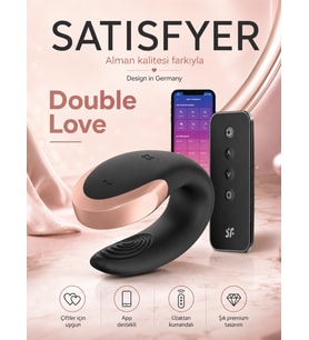 Telefon Kontrollü Çiftlere Özel Satisfyer Double Love Black Vibratör