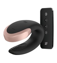 Telefon Kontrollü Çiftlere Özel Satisfyer Double Love Black Vibratör