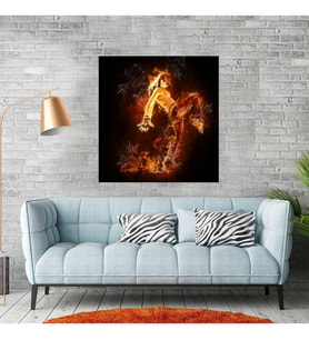 Alev (Flames) Temalı Kanvas Tablo