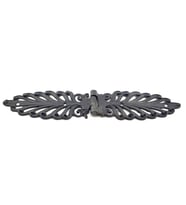 Antika Tarz Dekoratif Pirinç Yaprak Desenli Menteşe - 55x265 Mm, Oksit