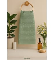 %100 Pamuklu 2’li Yeşil El Havlusu Seti – 50x90 cm  Doğal Konfor ve Canlı Renk