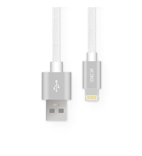 Deji iPhone 7/7 Plus Şarj ve Data Kablosu Örgülü Lightning Beyaz 1.2M