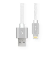 Deji iPhone 7/7 Plus Şarj ve Data Kablosu Örgülü Lightning Beyaz 1.2M