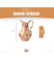 BAKIR SÜRAHİ ANTEP MODEL BAKIR RENK