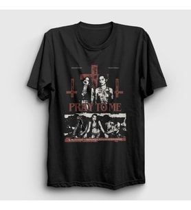 Presmono Unisex Siyah Pray To Me Palaye Royale T-Shirt 529307tt