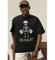 Tasarım Deadlift Fitness Bodybuilding Sporcu Gym Baskılı Unisex Oversize Tişört