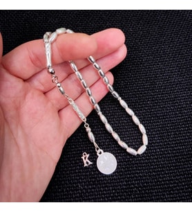 İsme Özel 7 mm Bilekboy Metal Tesbih - Alpaka Tesbih - Hediye Tespih (Altın)