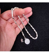 İsme Özel 7 mm Bilekboy Metal Tesbih - Alpaka Tesbih - Hediye Tespih (Altın)