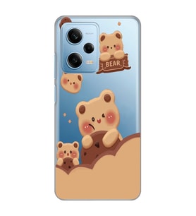 Redmi Note 12 Pro 5G Uyumlu Bear Tasarımlı Şeffaf Telefon Kılıfı