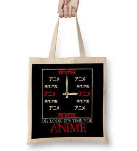 Funny Oh Look It s Time For Anime Kawaii Clock Bez Çanta Uzun Saplı