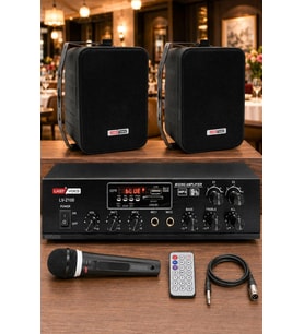 Lastvoice Black Soft Paket-1 Hoparlör Anfi Mikrofon Mağaza Ses Sistemi Seti
