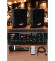 Lastvoice Black Soft Paket-1 Hoparlör Anfi Mikrofon Mağaza Ses Sistemi Seti