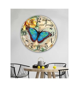 bilge Tasarım RETRO Duvar Saati 35 x 35 CM (Karışık)