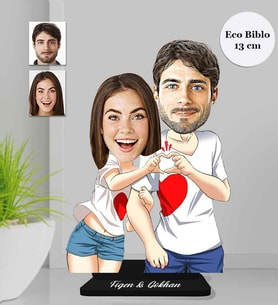 Kişiye Özel Sevgili Ahşap Eco Biblo -18