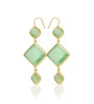 Kadir Jewellery 22 Ayar Altın Kaplama Kadın Sallantılı Küpe -El İşçiliği Ve Hipoalerjenik Küpe