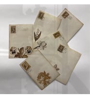 A6 (10,5x14,8 cm) Vintage Mektup Temalı 6’lı Kağıt Seti  Scrapbook, Ajanda, Planlayıcı Kullanımına Uygun (Çok Renkli)