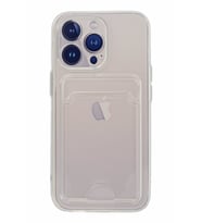 Apple İphone 13 Pro Uyumlu Kamera Korumalı Şeffaf Kartlıklı Card Case