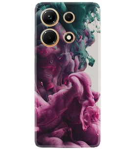 Infınix Note 30 Kılıf Resimli Desenli Baskılı Silikon Pink Green Cloud 1306