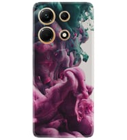 Infınix Note 30 Kılıf Resimli Desenli Baskılı Silikon Pink Green Cloud 1306